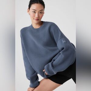 ALO Yoga | Sweaters | Alo Yoga Scholar Crew Neck Sweater Bluestone